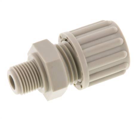 8x6mm & G1/8'' PP Rechte Knelfitting Buitendraad 10bar