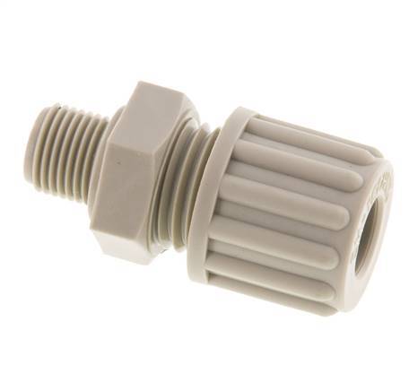8x6mm & G1/8'' PP Rechte Knelfitting Buitendraad 10bar
