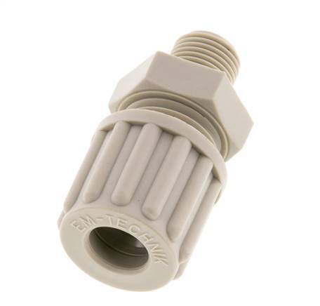 8x6mm & G1/8'' PP Rechte Knelfitting Buitendraad 10bar