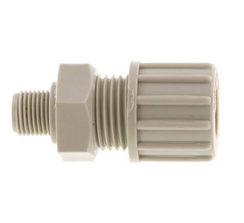 10x8mm & G1/8'' PP Rechte Knelfitting Buitendraad 10bar
