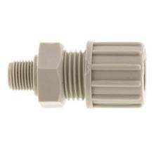 10x8mm & G1/8'' PP Rechte Knelfitting Buitendraad 10bar
