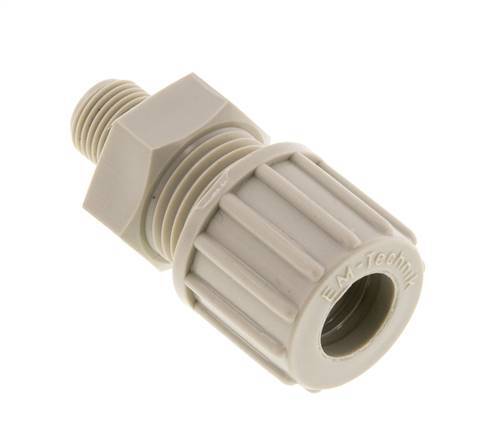 10x8mm & G1/8'' PP Rechte Knelfitting Buitendraad 10bar