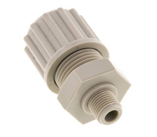 12x9mm & G1/8'' PP Rechte Knelfitting Buitendraad 10bar