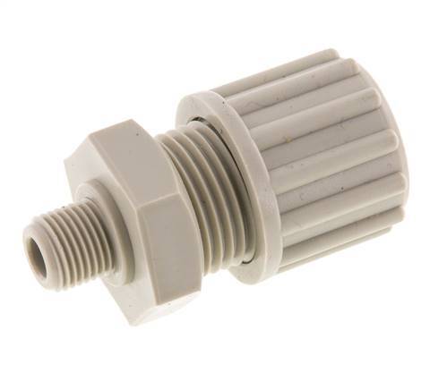 12x9mm & G1/8'' PP Rechte Knelfitting Buitendraad 10bar