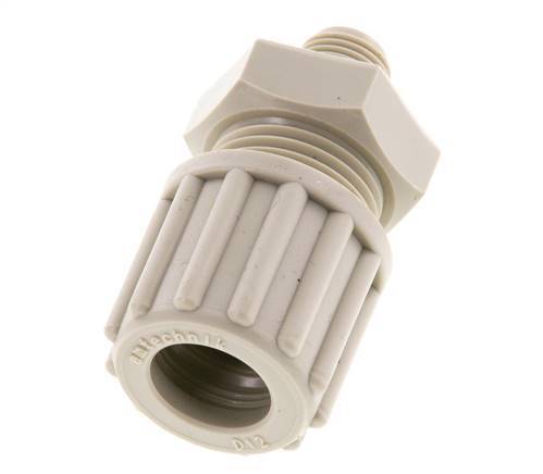 12x9mm & G1/8'' PP Rechte Knelfitting Buitendraad 10bar