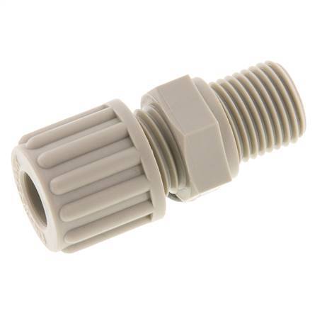 8x6mm & G1/4'' PP Rechte Knelfitting Buitendraad 10bar