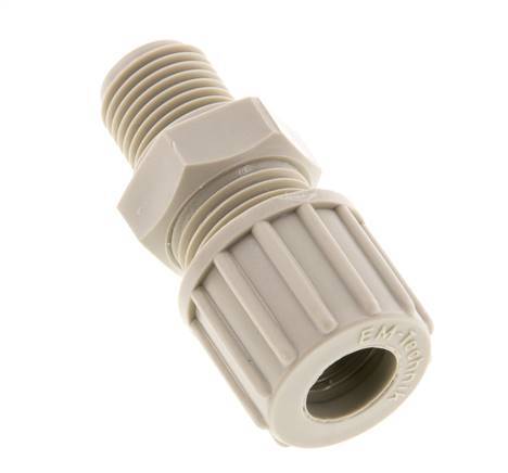 10x8mm & G1/4'' PP Rechte Knelfitting Buitendraad 10bar