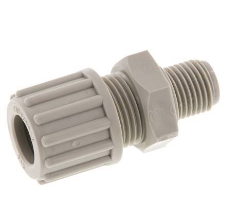 12x9mm & G1/4'' PP Rechte Knelfitting Buitendraad 10bar