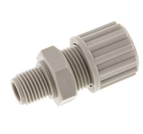 12x9mm & G1/4'' PP Rechte Knelfitting Buitendraad 10bar