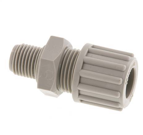 12x9mm & G1/4'' PP Rechte Knelfitting Buitendraad 10bar