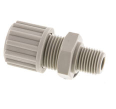 12x10mm & G1/4'' PP Rechte Knelfitting Buitendraad 10bar