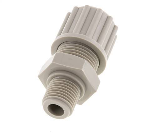 12x10mm & G1/4'' PP Rechte Knelfitting Buitendraad 10bar