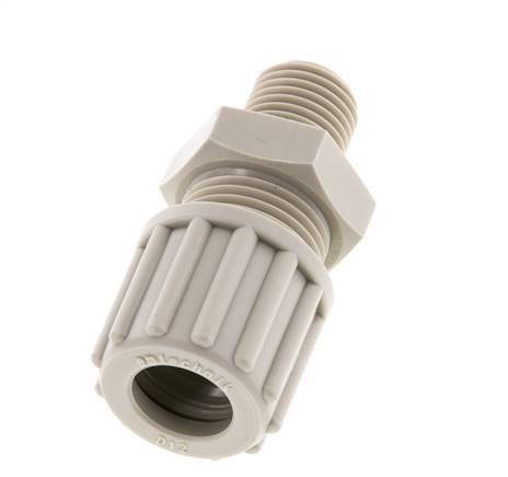 12x10mm & G1/4'' PP Rechte Knelfitting Buitendraad 10bar