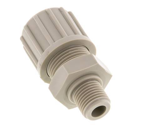 14x12mm & G1/4'' PP Rechte Knelfitting Buitendraad 10bar