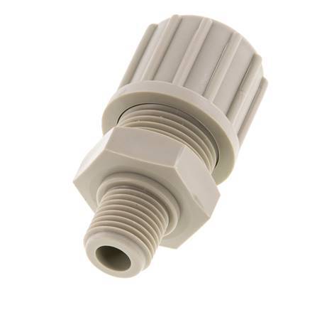 14x12mm & G1/4'' PP Rechte Knelfitting Buitendraad 10bar
