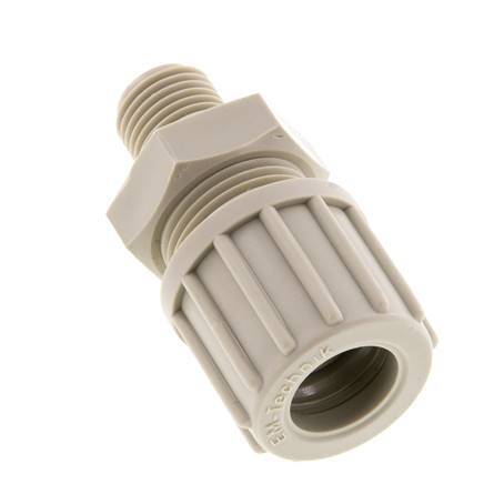 14x12mm & G1/4'' PP Rechte Knelfitting Buitendraad 10bar