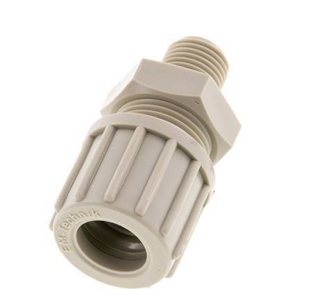 14x12mm & G1/4'' PP Rechte Knelfitting Buitendraad 10bar