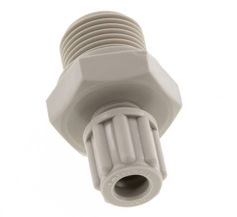 6x4mm & G3/8'' PP Rechte Knelfitting Buitendraad 10bar