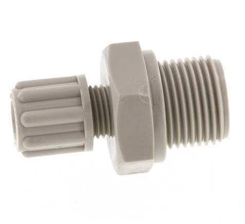 6x4mm & G3/8'' PP Rechte Knelfitting Buitendraad 10bar