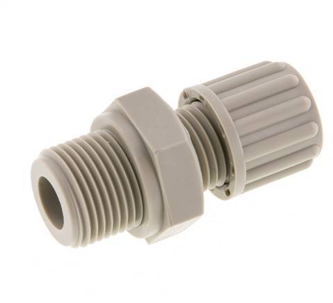 8x6mm & G3/8'' PP Rechte Knelfitting Buitendraad 10bar