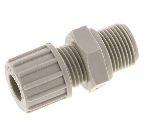 10x8mm & G3/8'' PP Rechte Knelfitting Buitendraad 10bar