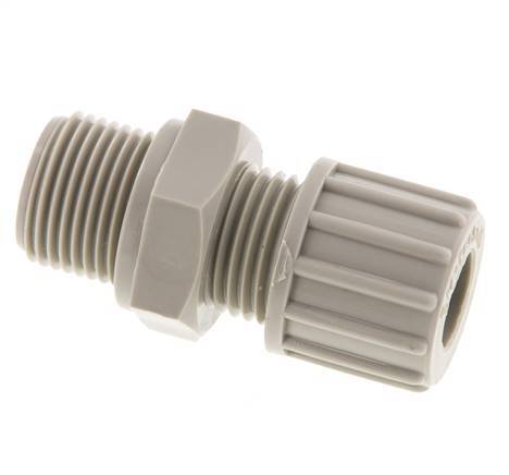 10x8mm & G3/8'' PP Rechte Knelfitting Buitendraad 10bar