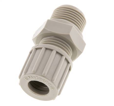 10x8mm & G3/8'' PP Rechte Knelfitting Buitendraad 10bar