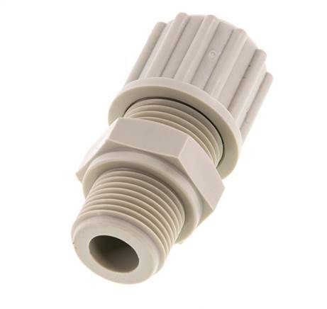 12x9mm & G3/8'' PP Rechte Knelfitting Buitendraad 10bar