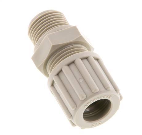12x9mm & G3/8'' PP Rechte Knelfitting Buitendraad 10bar