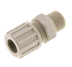 12x10mm & G3/8'' PP Rechte Knelfitting Buitendraad 10bar