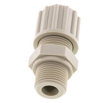 12x10mm & G3/8'' PP Rechte Knelfitting Buitendraad 10bar
