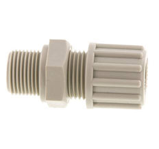 12x10mm & G3/8'' PP Rechte Knelfitting Buitendraad 10bar