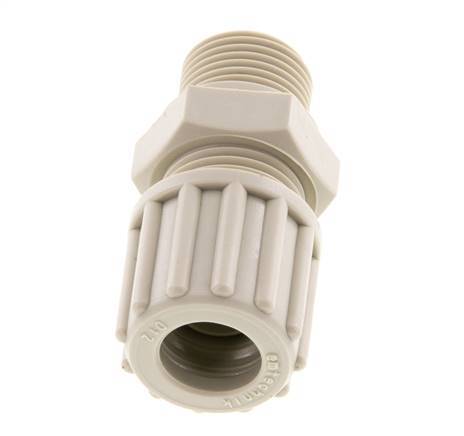 12x10mm & G3/8'' PP Rechte Knelfitting Buitendraad 10bar