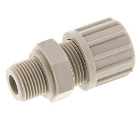 14x12mm & G3/8'' PP Rechte Knelfitting Buitendraad 10bar