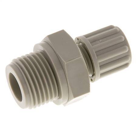 8x6mm & G1/2'' PP Rechte Knelfitting Buitendraad 10bar