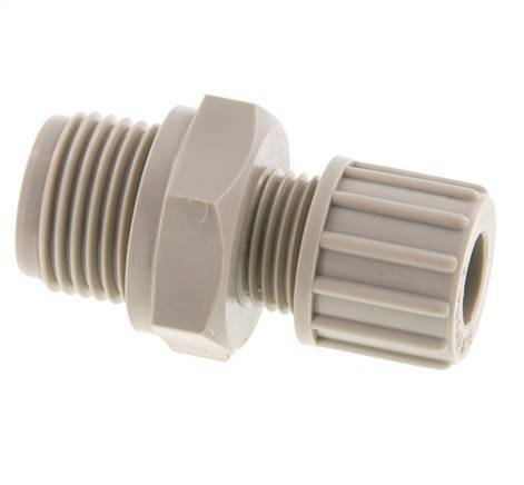 10x8mm & G1/2'' PP Rechte Knelfitting Buitendraad 10bar