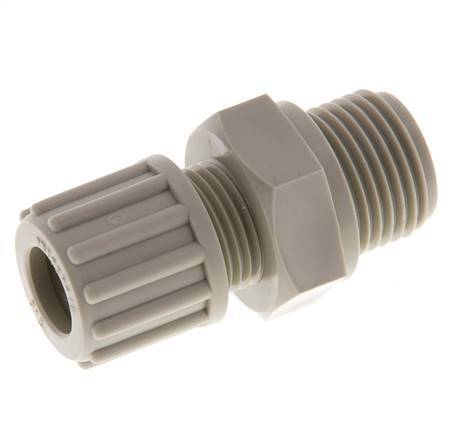 12x9mm & G1/2'' PP Rechte Knelfitting Buitendraad 10bar