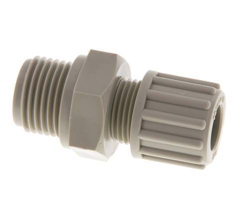 12x9mm & G1/2'' PP Rechte Knelfitting Buitendraad 10bar