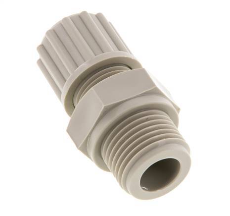 12x10mm & G1/2'' PP Rechte Knelfitting Buitendraad 10bar