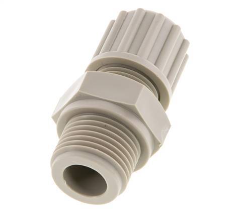 12x10mm & G1/2'' PP Rechte Knelfitting Buitendraad 10bar