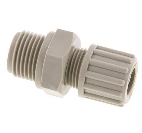 12x10mm & G1/2'' PP Rechte Knelfitting Buitendraad 10bar