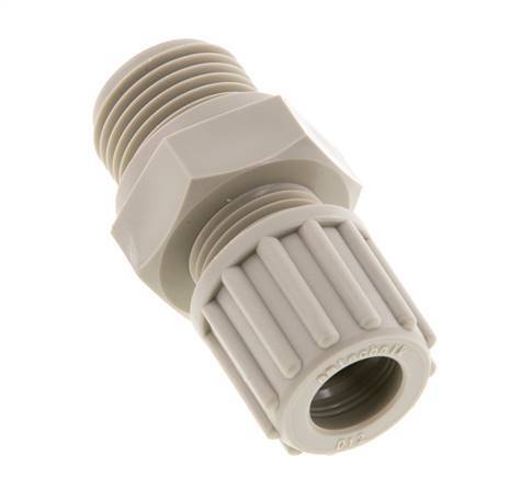 12x10mm & G1/2'' PP Rechte Knelfitting Buitendraad 10bar