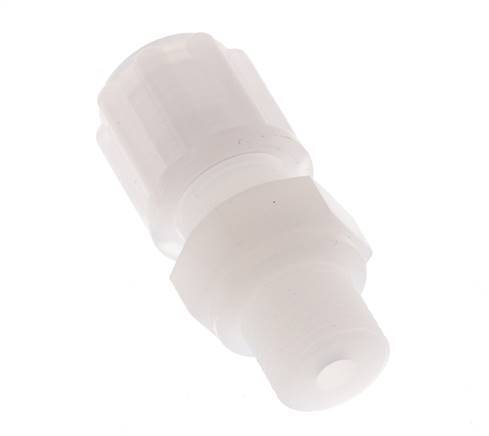 6x4mm & G1/8'' PVDF Rechte Knelfitting Buitendraad 10bar