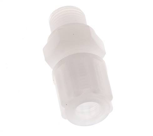 8x6mm & G1/8'' PVDF Rechte Knelfitting Buitendraad 10bar