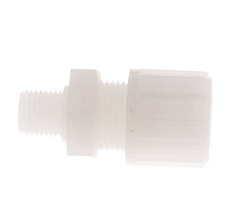 14x12mm & G1/4'' PVDF Straight Compression Fitting with Male Threads 10 bar