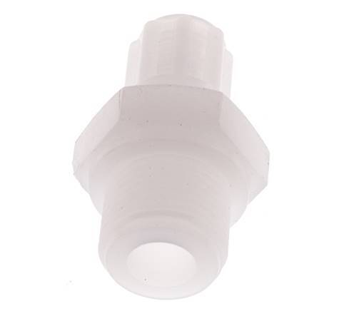 6x4mm & G3/8'' PVDF Rechte Knelfitting Buitendraad 10bar