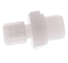 10x8mm & G3/8'' PVDF Rechte Knelfitting Buitendraad 10bar