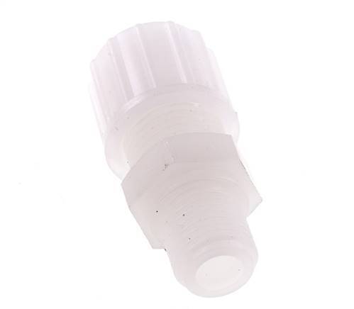 10x8mm & G3/8'' PVDF Rechte Knelfitting Buitendraad 10bar
