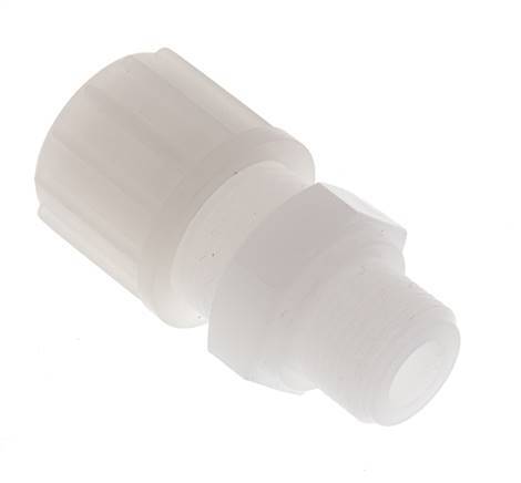14x12mm & G3/8'' PVDF Rechte Knelfitting Buitendraad 10bar