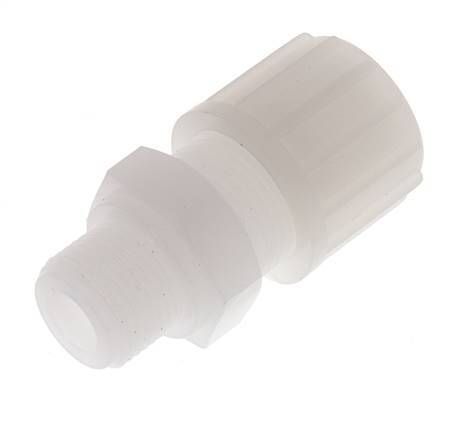 14x12mm & G3/8'' PVDF Rechte Knelfitting Buitendraad 10bar
